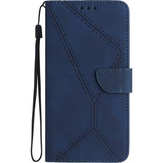 Honor Magic5 Lite Læder Flip Cover m. Pung & Strop - Mørkeblå