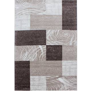 Parma Kortluvet tæppe Abstrakt Ternet - Brun - 160x230