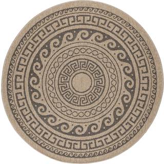 Comilla Rund Udendørs tæppe Vintage - Sort - 80x80 (Rund)