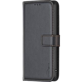 Motorola Moto G24 Kunst Læder Flip Cover m. Ståfunktion & Kortholder - Sort
