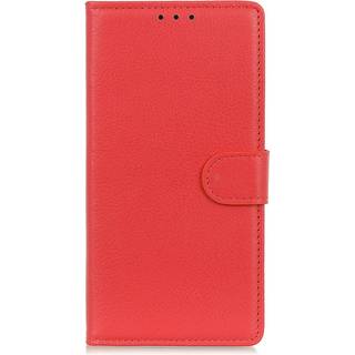 OnePlus 12 Litchi Læder Flip Cover m. Pung - Rød
