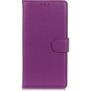 OnePlus 12 Litchi Læder Flip Cover m. Pung - Lilla