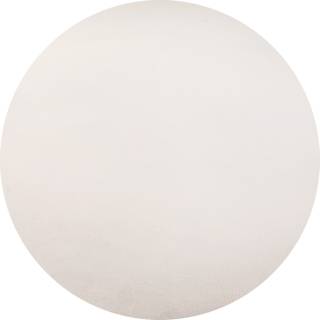 Sky Rund Kortluvet tæppe Ensfarvet - Creme - 120x120 (Rund)