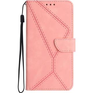 Honor Magic5 Lite Læder Flip Cover m. Pung & Strop - Lyserød