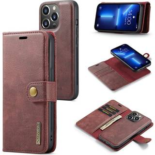 DG MING iPhone 15 Pro 2-i-1 Magnet Pungetui - Rød