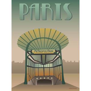 Tilbud: Spar 75% - Paris Metroen - Plakat 50x70 cm fra ViSSEVASSE