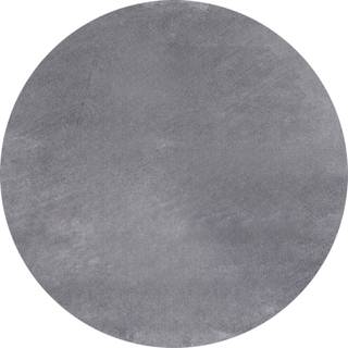 Sky Rund Kortluvet tæppe Ensfarvet - Grå - 120x120 (Rund)