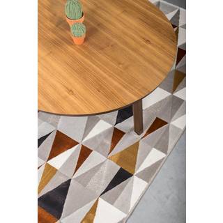 HC Interior Rugs Andorra - 60% Decolan heatset PP & 40% polyester - Grå og brun - 240 x 330 cm