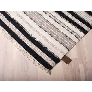 Denver tæppe (4900-060 - Ivory & Black, B80 x L150 cm)