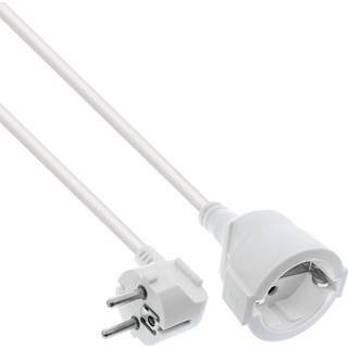 230V Schuko strøm forlængerkabel | hvid (CEE7/7 CEE7/3) | 2 meter | PRIS-MATCH