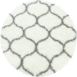 Salsa Rund Shaggy tæppe Skandinavisk - Creme - 80x80 (Rund)