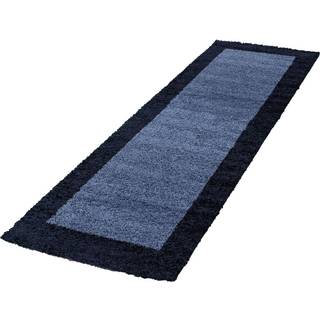 Life Shaggy Tæppeløber Ramme - Blå - 80x250 (Løber)