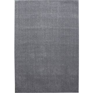 Ata Kortluvet tæppe Ensfarvet - Lysegrå - 160x230