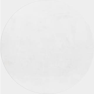 Pouffy Rund Shaggy tæppe Ensfarvet - Hvid - 160x160 (Rund)