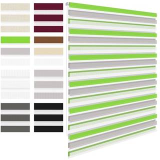 ECD Germany Dobbelt blind blind Duo blinde vindue blind 45x150cm Grøn Grå Hvid