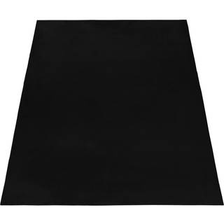 Pouffy Shaggy Tæppeløber Ensfarvet - Sort - 80x250 (Løber)