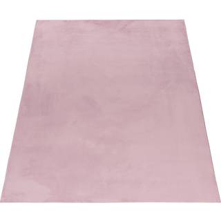 Pouffy Shaggy Tæppeløber Ensfarvet - Rosa - 80x150 (Løber)
