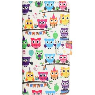 Samsung Galaxy S24 Læder Flip Cover m. Pung & Ståfunktion - Ugler