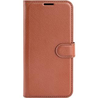 Samsung Galaxy A14 (5G) PU Litchi Læder Flip Cover m. Pung - Brun