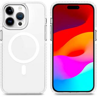 iPhone 15 Pro Max 4smarts Hybrid Guard Bagside Cover - MagSafe Kompatibel - Gennemsigtig / Hvid