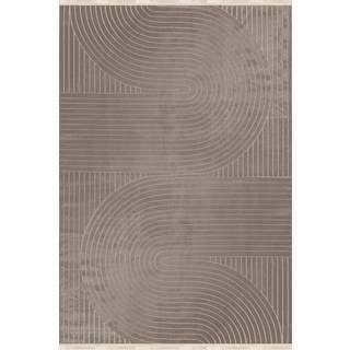 Style Kortluvet tæppe Ensfarvet - Mokka - 240x340