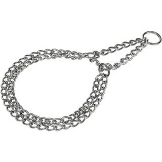 Dobbelt rustfri stål halsbånd S, 40 cm <10 kg