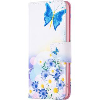 Nokia C22 Læder Cover m. Pung & Print - Sommerfugl