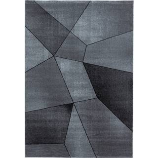 Beta Kortluvet Tæppeløber Geometrisk - Grå - 80x250 (Løber)
