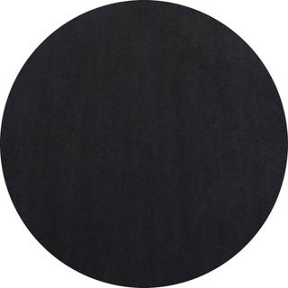 Sky Rund Kortluvet tæppe Ensfarvet - Sort - 200x200 (Rund)