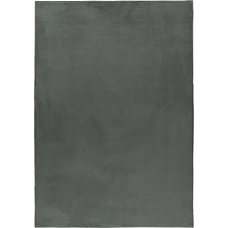 Pouffy Shaggy Tæppeløber Ensfarvet - Grøn - 80x250 (Løber)