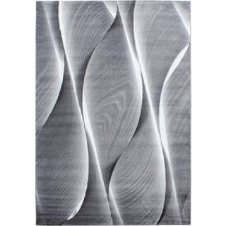 Parma Kortluvet tæppe Bølge - Sort - 140x200