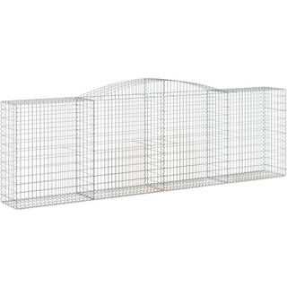 buet gabionkurv 400x50x120/140 cm galvaniseret jern