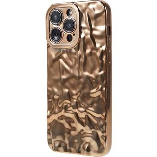 Til iPhone 15 Pro Max TPU Etui Elektroplating Rynket Ujævn Telefon Cover