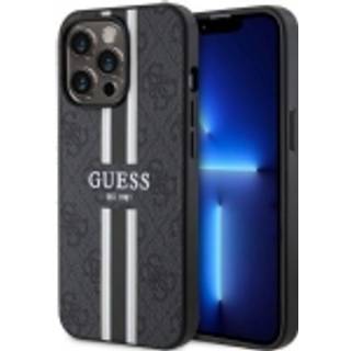 Guess iPhone 13 Pro / 13 sort hardcase 4G med striber MagSafe