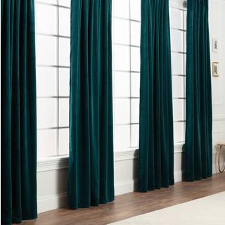 Chanasya Premium 2 -Panel Blackout Velvet Curtains - klassiske og solide gardiner til stue eller sovev?relse - 52 """" X 84 """" - Teal