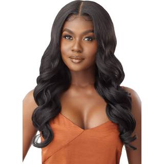 Oute - 5x5 blonder lukning af paryk - Human Hair Blend - Body Curl 24 """" (Dr4/Golden Honey Blonde)