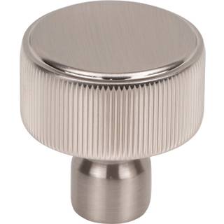 Dempsey Round Knob 1 1/4 tum borstad satin nickel