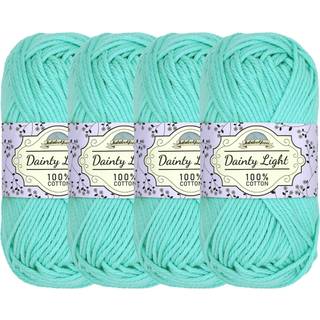 Jubileeyarn Dainty Light Yarn - Worsted Weight Cotton - 100G/Skein - 108 Marina Green - 4 Skeins