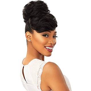 Sensationnel syntetiskt hår Instant Bun With Bangs - Carla - 1B