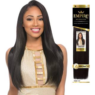 Sensationnel Empire Yaki Human Hair - Tangle Free Weaving For Quick Weave and Sy In Styles for Faux Highlights - 1 Pack (16 tommer mørk)
