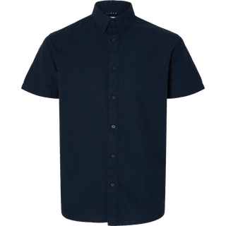 Selected Regular New Linen Shirt SS Sky Captain
