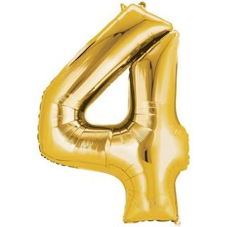Folieballon 4 Guld 66 cm
