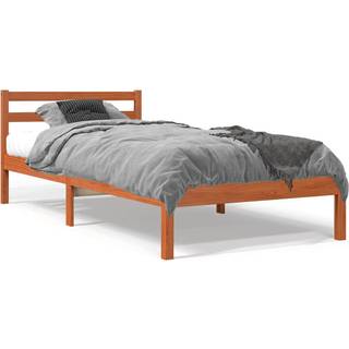 Sengeramme Massivt Fyrretræ - Gyldenbrun / 90 x 200 cm