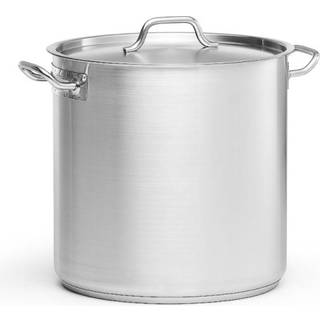 Høj kedel i rustfrit stål, med låg - Patina - 36 liter