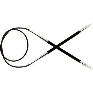 KnitPro Karbonz FASTE Rundpinde 40 cm (2-6.00mm) 5.00 mm Indhold:1 fast rundpind Materialer:Kulstof (carbon) og messing Type: Fast rundpind Størrelser: 2.00-6.00 mm.