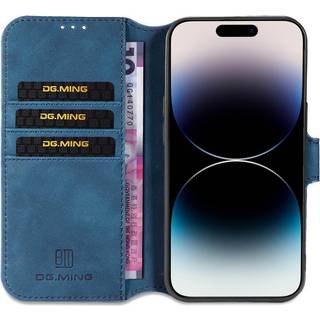 DG-Ming Wallet cover 3-kort Apple iPhone 14 Pro - Blå