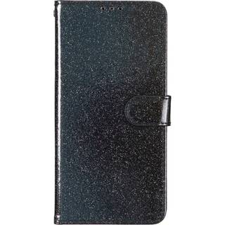Samsung Galaxy A55 (5G) Læder Flip Cover m. Pung & Strop - Glimmer - Sort
