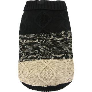 Strikket Hundetrøje - Donegal Black & Brown / Størrelse 25