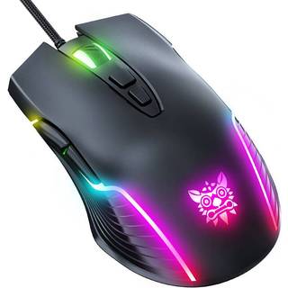 ONIKUMA CW905 Wired - Gaming Mus - Optisk - 7 knapper - Sort med RGB lys