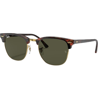 Ray - Ban Unisex RB3016F CLUBMASTER LOW BRIDGE FIT W0366 Solbriller Acetat Skildpadde G15 Firkantet Normal
